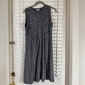 Cute Gap Gray Fit & Flare Casual Dress Sz Medium